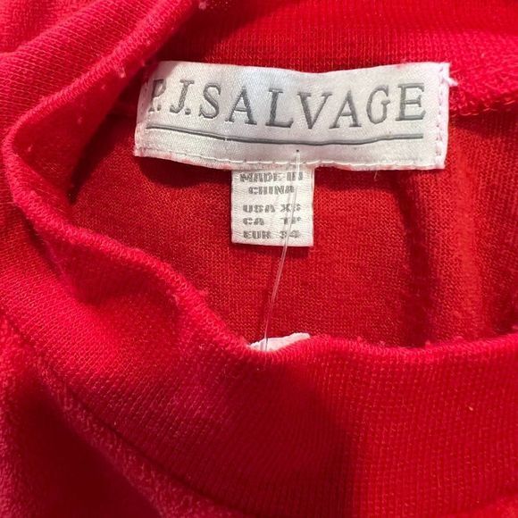 NWT PJ SALVAGE Red Ultra Soft Crew Neck Sweater (XS) - Picture 6 of 8